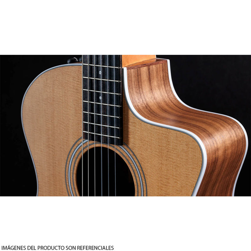 Guitarra Electroacústica de cuerdas de Nylon Taylor 214CE-N Walnut/Spruce con diapasón de Ébano Crelicam de Áfrinca Occidental
