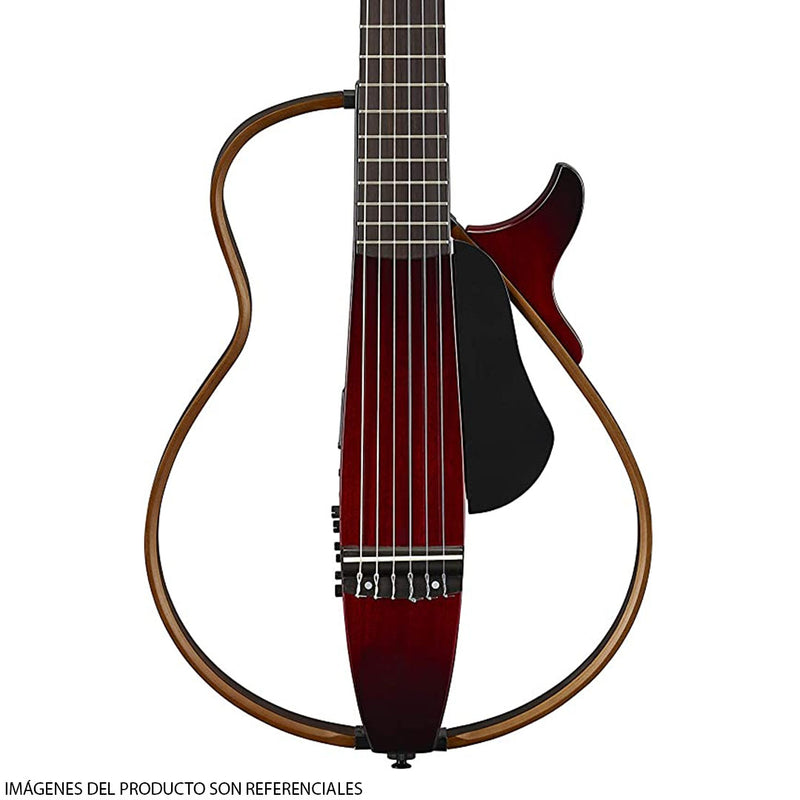Guitarra Electroacústica Yamaha Silent SLG200N de Cuerdas de Nylon - Crimson Red Burst