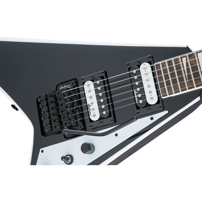 Guitarra Eléctrica Jackson JS Series Rhoads JS32 con mástil de amaranto - Black with White Bevels