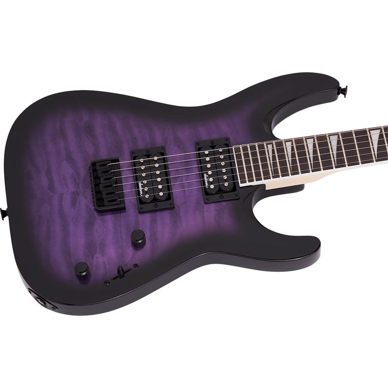 Guitarra Eléctrica Jackson JS Series Dinky® Arch Top JS32Q DKA HT con diapasón de Amaranto - Transparent Purple Burst