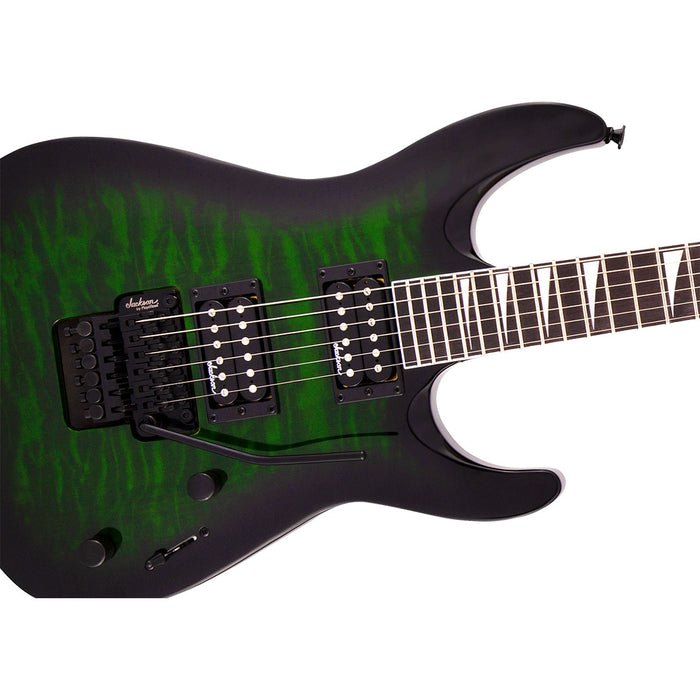 Guitarra Eléctrica Jackson JS Series Dinky Arch Top JS32Q DKA con mástil de Amaranto - Transparent Green Burst