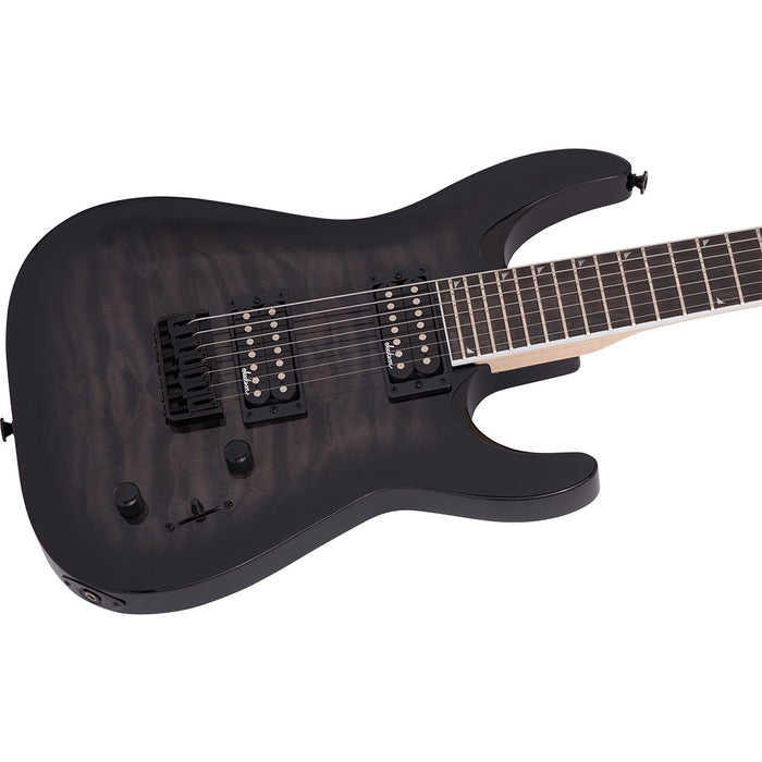Guitarra Eléctrica Jackson JS Series Dinky Arch Top JS32Q DKA HT con mástil de amaranto - Transparent Black Burst