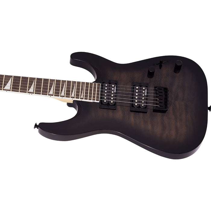 Guitarra Eléctrica Jackson JS Series Dinky Arch Top JS32Q DKA HT con mástil de amaranto - Transparent Black Burst