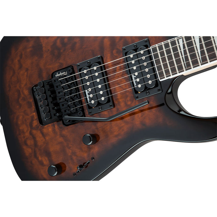 Guitarra Eléctrica Jackson JS Dinky Arch Top JS32Q DKA con mástil de Amaranto - Dark Sunburst