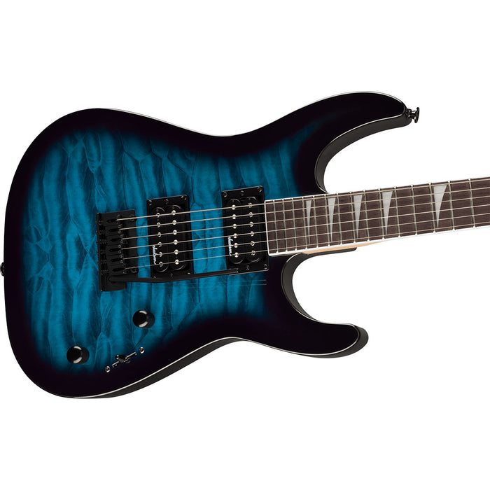 Guitarra Eléctrica Jackson JS Series Dinky JS20 DKW 2PT con mástil de Amaranto - Transparent Blue Burst