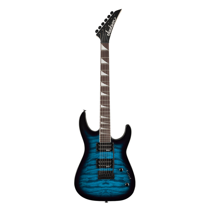 Guitarra Eléctrica Jackson JS Series Dinky JS20 DKW 2PT con mástil de Amaranto - Transparent Blue Burst