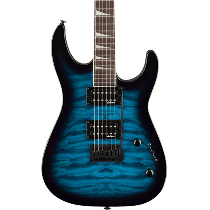 Guitarra Eléctrica Jackson JS Series Dinky JS20 DKW 2PT con mástil de Amaranto - Transparent Blue Burst