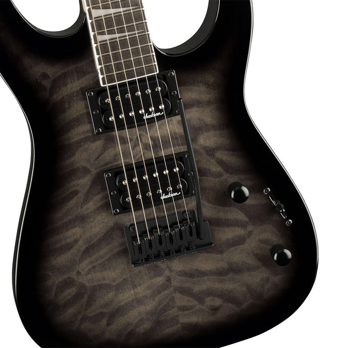 Guitarra Eléctrica Jackson JS Series Dinky JS20 DKQ 2PT con mástil de Amaranto - Transparent Black Burst