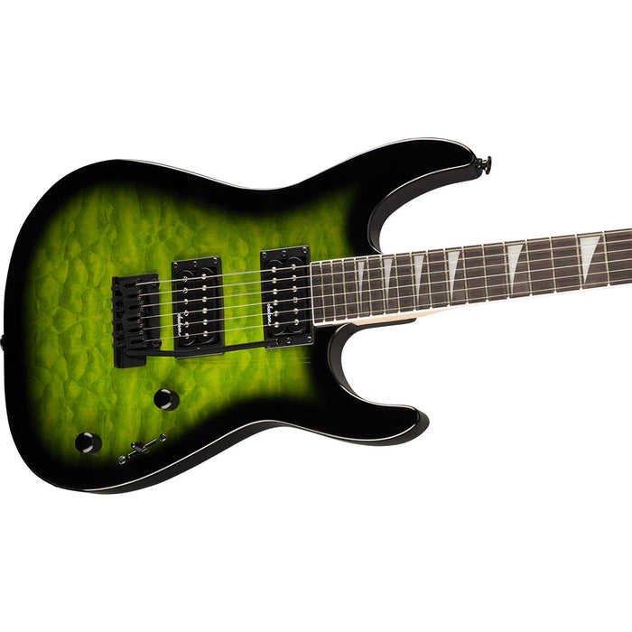 Guitarra Eléctrica Jackson JS Series Dinky JS20 DKQ 2PT con mástil de Amaranto - Transparent Green Burst