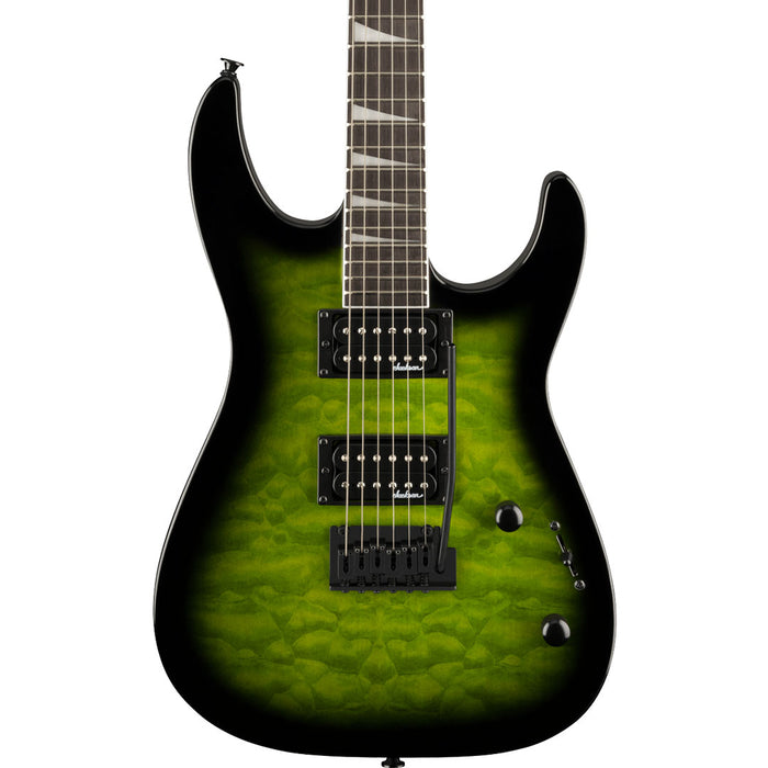 Guitarra Eléctrica Jackson JS Series Dinky JS20 DKQ 2PT con mástil de Amaranto - Transparent Green Burst