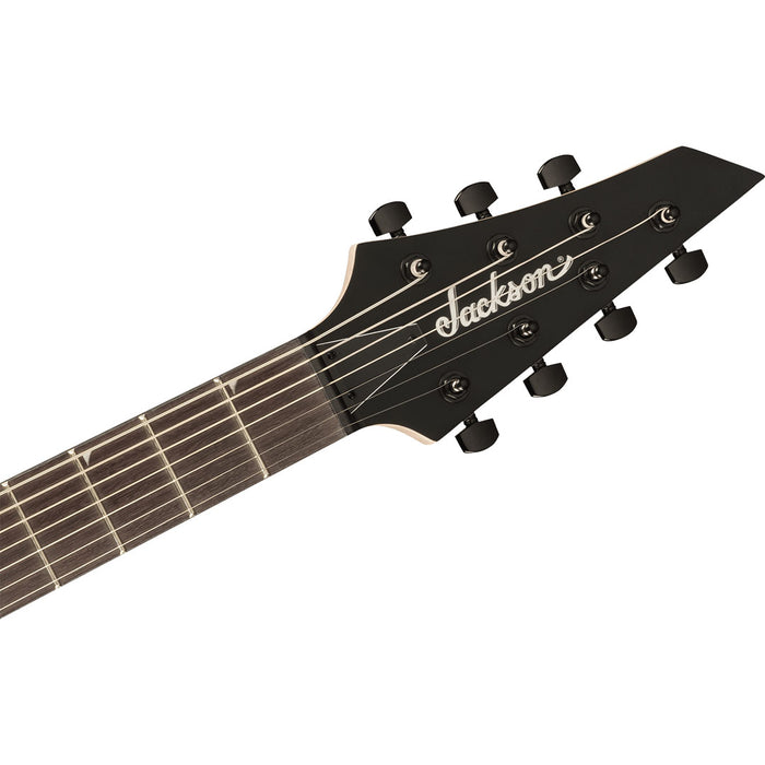 Guitarra Eléctrica Jackson JS Series Rhoads JS22-7 RR HT de 7 cuerdas con mástil de Amaranto - Satin Black