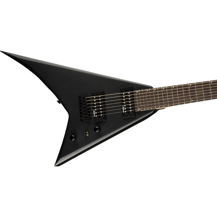 Guitarra Eléctrica Jackson JS Series Rhoads JS22-7 RR HT de 7 cuerdas con mástil de Amaranto - Satin Black