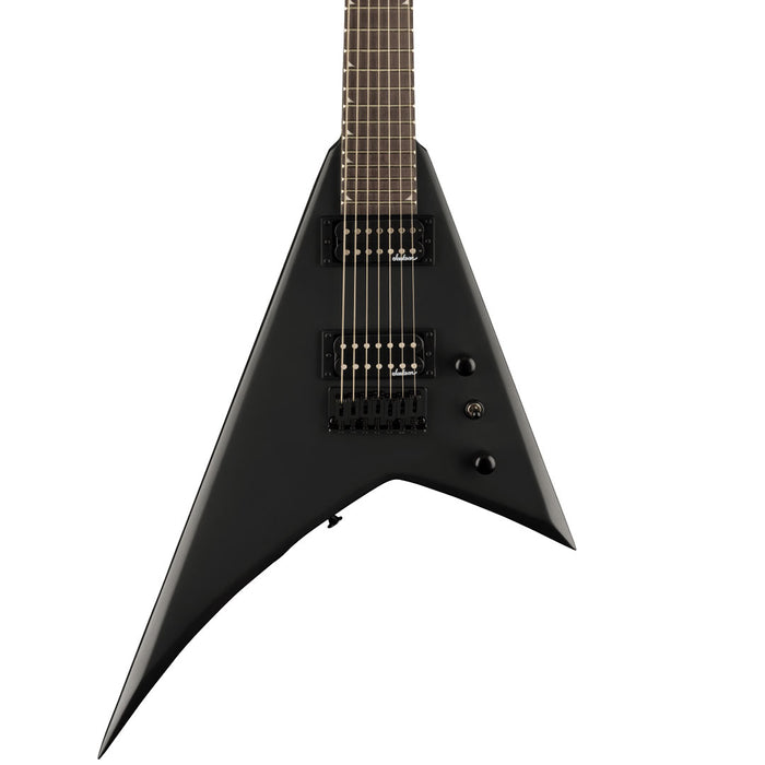 Guitarra Eléctrica Jackson JS Series Rhoads JS22-7 RR HT de 7 cuerdas con mástil de Amaranto - Satin Black