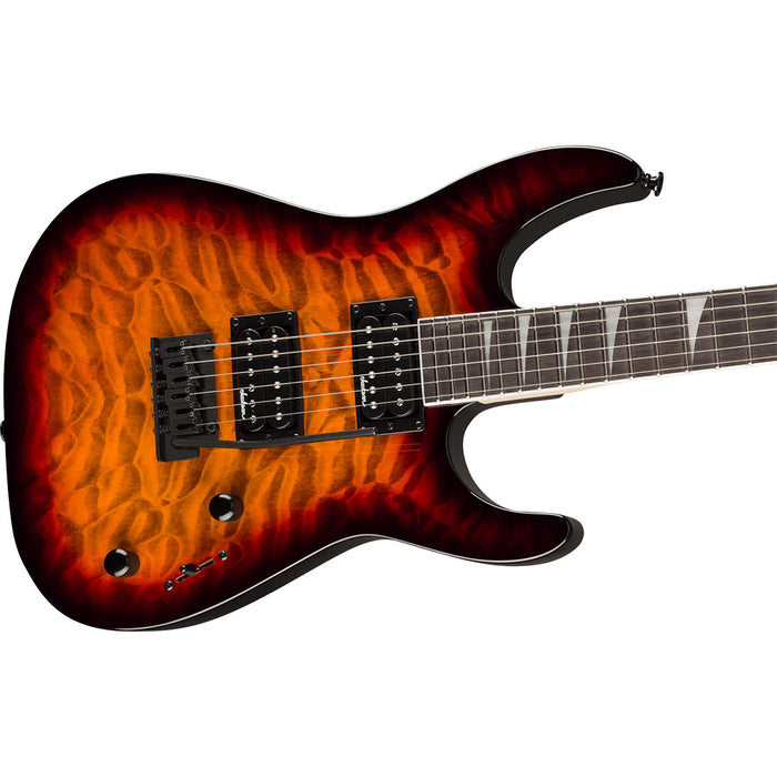 Guitarra Eléctrica Jackson Series JS Dinky JS20 DKQ 2PT con mástil de Amaranto - Transparent Tobacco Burst