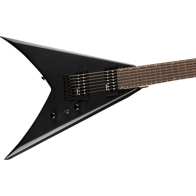Guitarra Eléctrica de 7 cuerdas Jackson JS Series King King V™ JS22-7 KV HT con diapasón de Amaranto - Satin Black