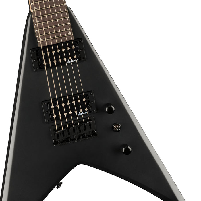 Guitarra Eléctrica Jackson JS Series King V JS22-7 KV HT de 7 cuerdas con mástil de Amaranto - Satin Black