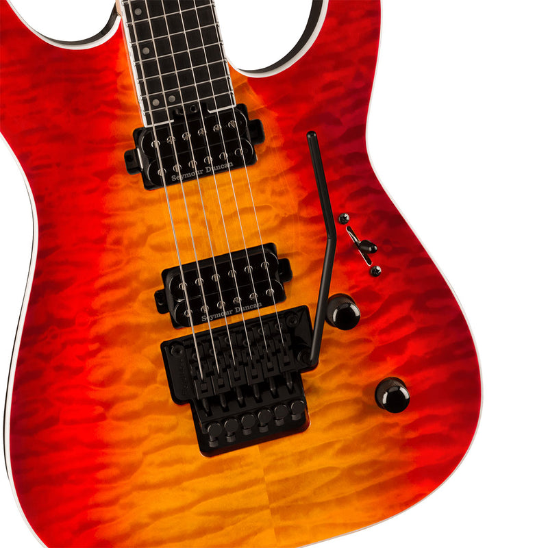 Guitarra Eléctrica Jackson Pro Plus Series Dinky DKAQ con mástil de ébano - Firestorm