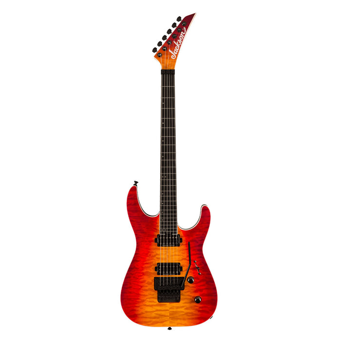 Guitarra Eléctrica Jackson Pro Plus Series Dinky DKAQ con mástil de ébano - Firestorm