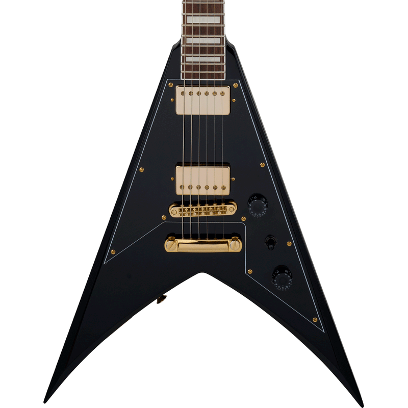 Guitarra Eléctrica Jackson Signature Scott Ian Serie X King V™ KVXT con mástil de laurel - Gloss Black