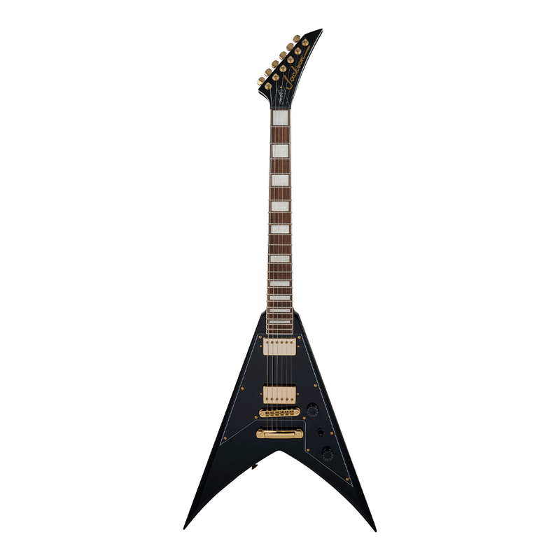 Guitarra Eléctrica Jackson Signature Scott Ian Serie X King V™ KVXT con mástil de laurel - Gloss Black