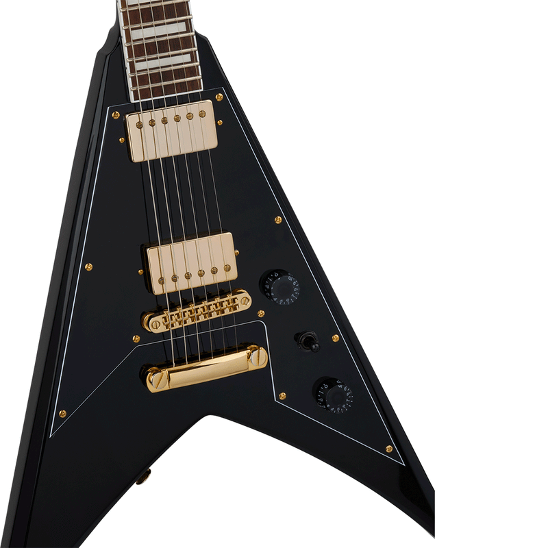 Guitarra Eléctrica Jackson Signature Scott Ian Serie X King V™ KVXT con mástil de laurel - Gloss Black