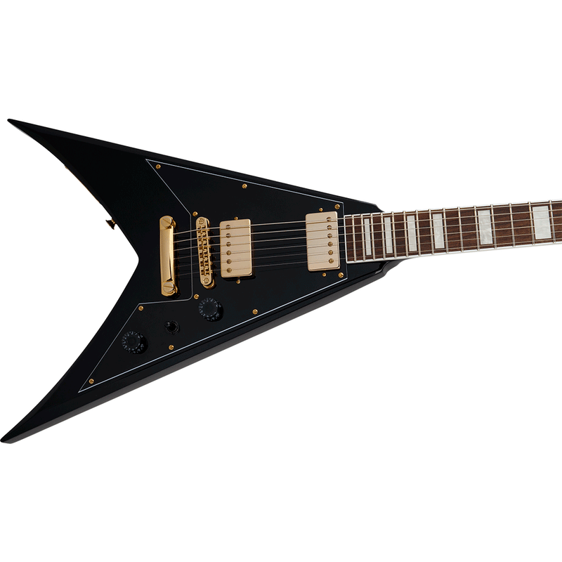 Guitarra Eléctrica Jackson Signature Scott Ian Serie X King V™ KVXT con mástil de laurel - Gloss Black