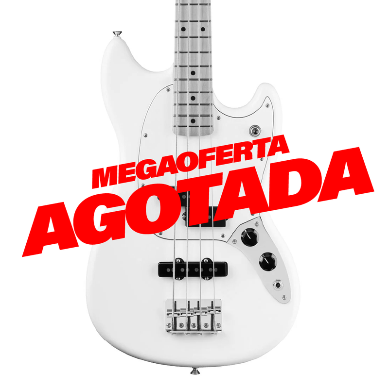 Bajo Eléctrico Fender Player II Mustang PJ Bass con mástil de Maple - Polar White