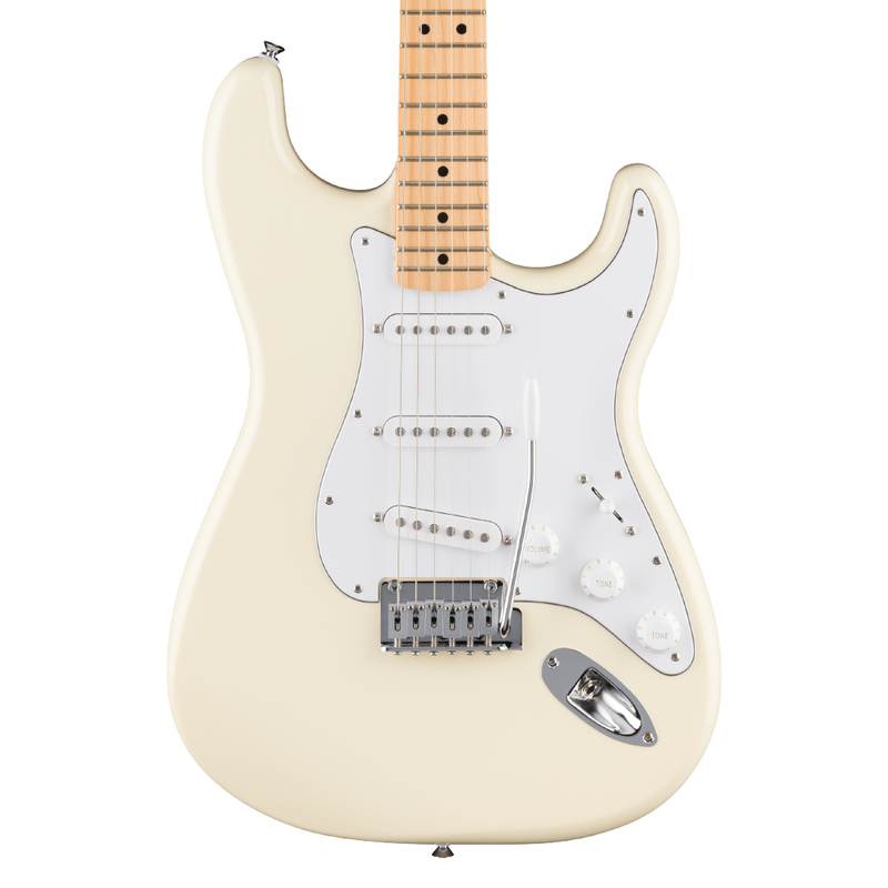 Guitarra Eléctrica Fender Standard Stratocaster® con diapasón de Arce (Maple) - Olympic White