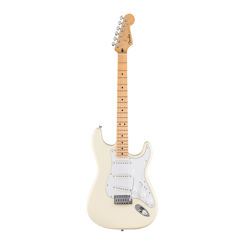 Guitarra Eléctrica Fender Standard Stratocaster® con diapasón de Arce (Maple) - Olympic White
