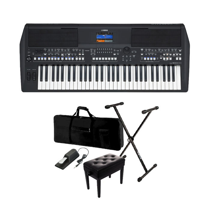 Pack de Arreglador Yamaha PSR-SX600 (incluye adaptador Yamaha, soporte, banqueta y pedal)