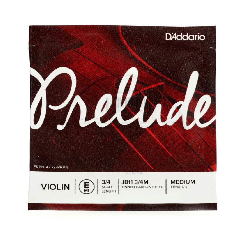 Cuerda "E" D'addario para Violín 3/4 Prelude J811 3/4M Medium Tension