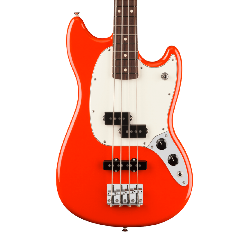 Bajo Eléctrico Fender Player II Mustang PJ Bass - diapasón de palorosa (rosewood), Coral Red