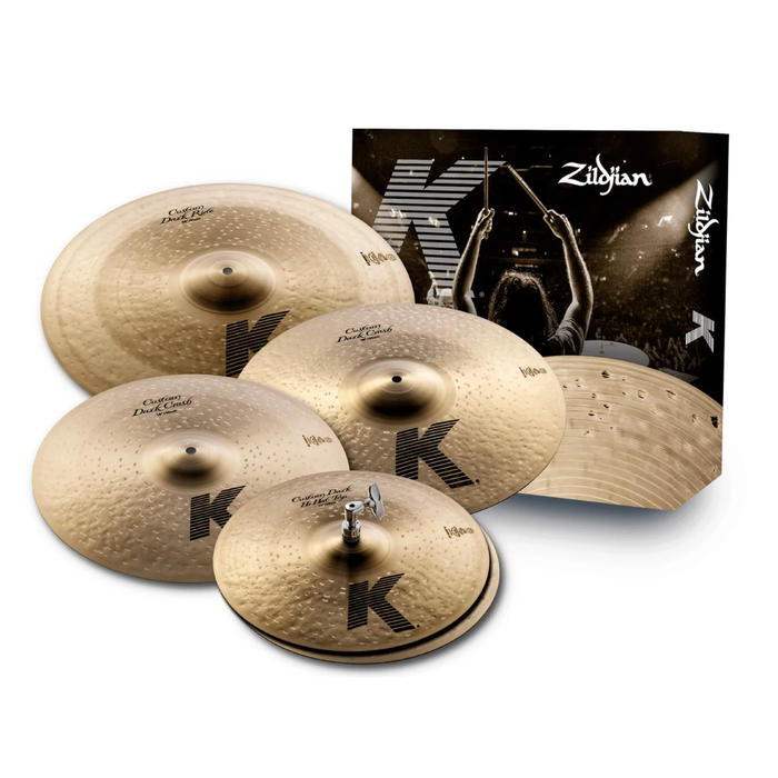 Pack de Platillos Zildjian Serie K Custom Dark KCD900 (14H,16C,18C,20R)