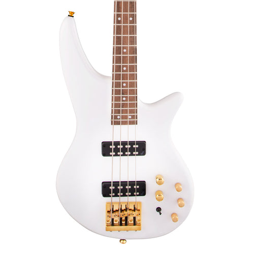 Bajo Eléctrico Jackson Serie JS Spectra JS3 con mástil de laurel - Snow White