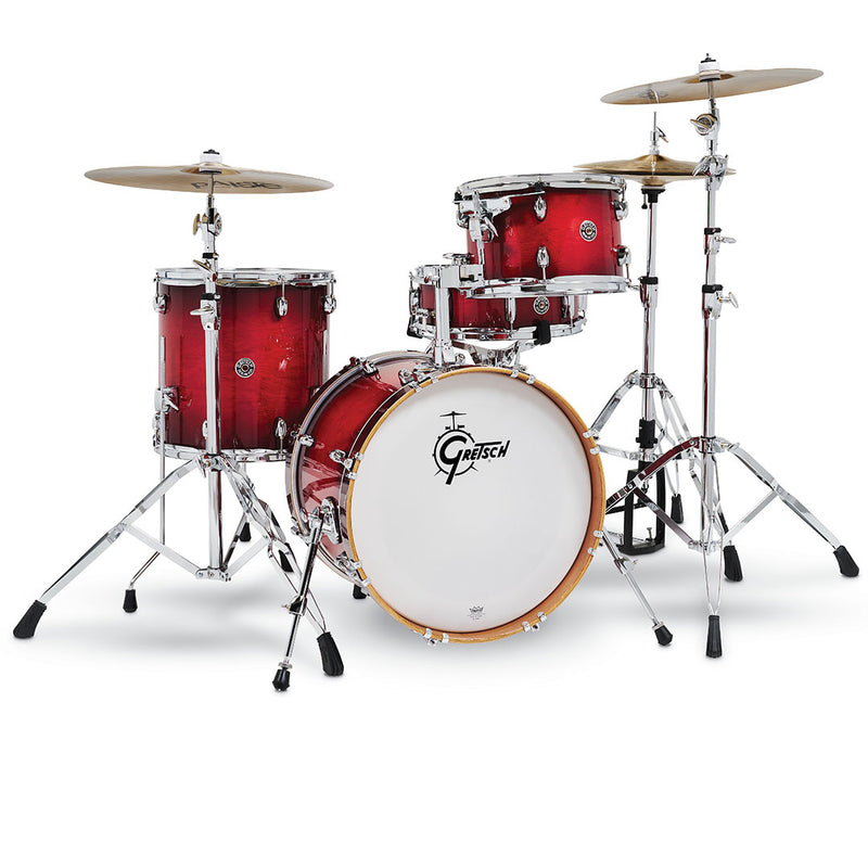 Batería Acústica Gretsch Catalina Club - Gloss Crimson Burst, Shell Pack de 4 piezas CT1-J484-GCB (NO INCLUYE HARDWARE NI PLATILLOS)