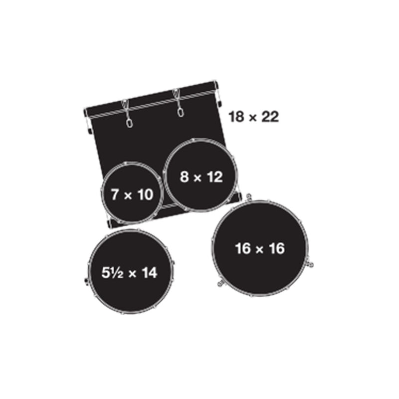 Batería Acústica Gretsch Catalina Maple - Black Stardust, Shell Pack de 5 piezas CM1-E825-BS (NO INCLUYE HARDWARE NI PLATILLOS)