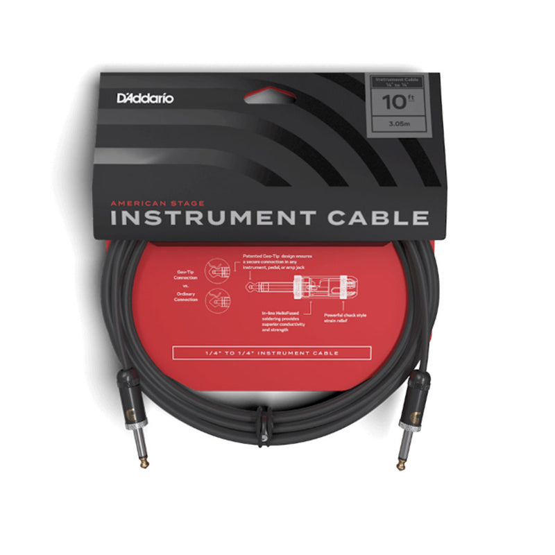 Cable Conexión D'Addario American Stage PW-AMSGRR-10 3 metros Ángulo Recto / Ángulo Recto