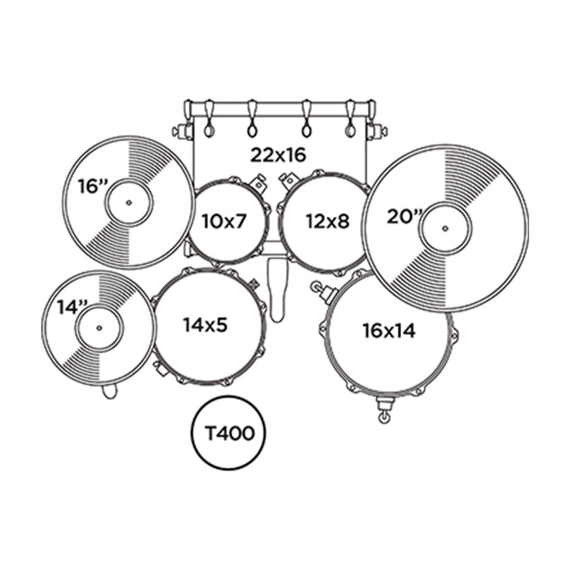 Batería Acústica Mapex Venus Shell Pack de 5 piezas VE5295FTCVI - Blue Sky Sparkle (INCLUYE HARDWARE Y PLATILLOS)