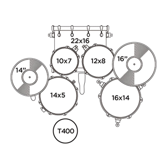 Batería Acústica Mapex Comet CM5294FTCIB-SC Shell Pack de 5 piezas - Indigo Blue (INCLUYE HARDWARE Y PLATILLOS)