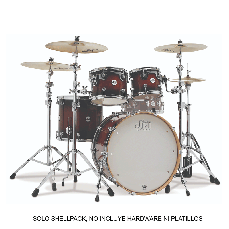 Batería DW Design Series® - Tobacco Burst, Shell Pack de 4 Piezas DDLG2214TB