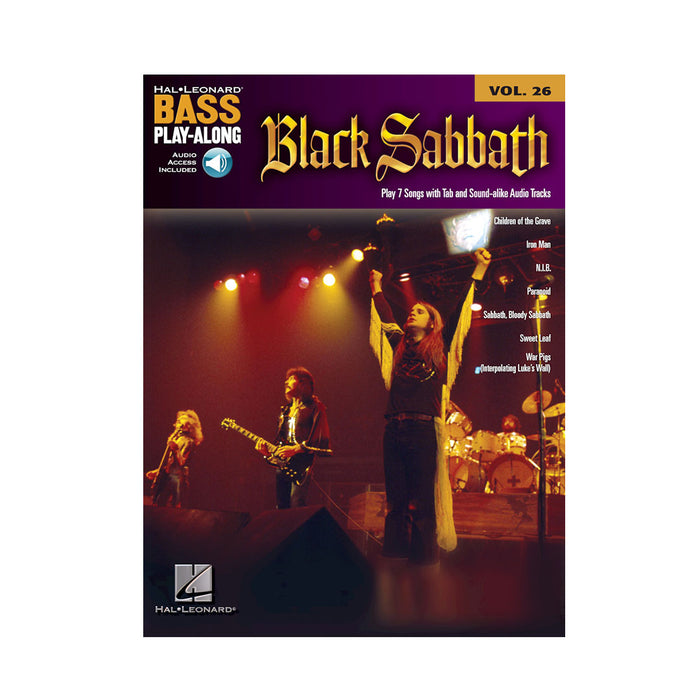 Libro Hal Leonard Bass Play Along Series - Black Sabbath Volume 26