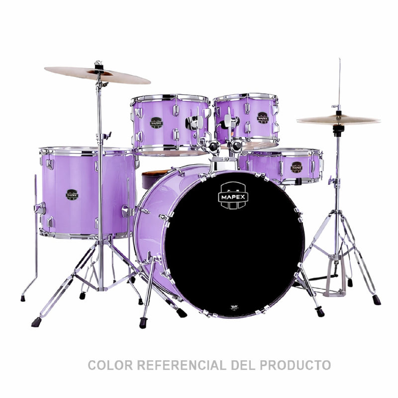 Batería Acústica Mapex Comet Shell Pack de 5 piezas CM5294FTCFP-SC - Lavender Purple (INCLUYE HARDWARE Y PLATILLOS)