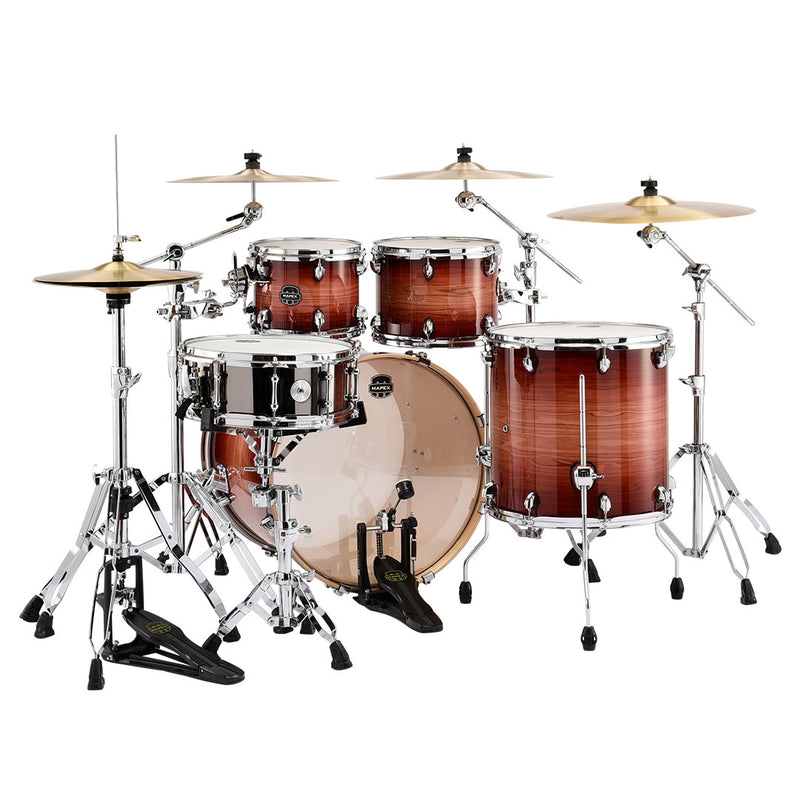 Batería Acústica Mapex Armory - Redwood Burst, Shell Pack de 5 piezas AR529SRA (NO INCLUYE HARDWARE NI PLATILLOS)
