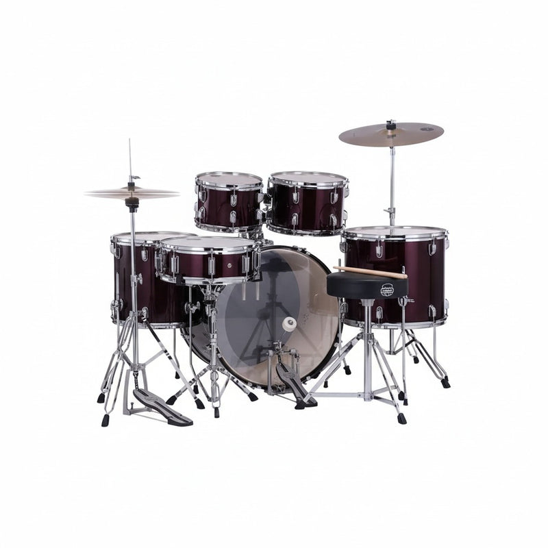Batería Acústica Mapex Comet Shell Pack de 5 piezas CM5294FTCDR-SC - Burgundy (INCLUYE HARDWARE Y PLATILLOS)