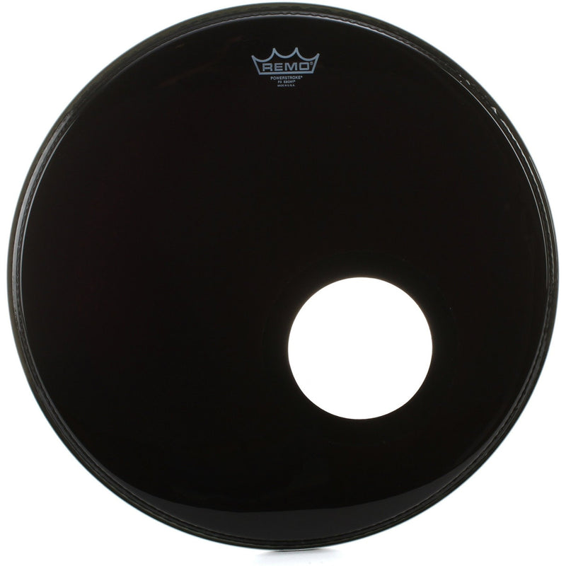 Parche Remo P3-1022-ES Bass Powerstroke® 3 Ebony®, 22"