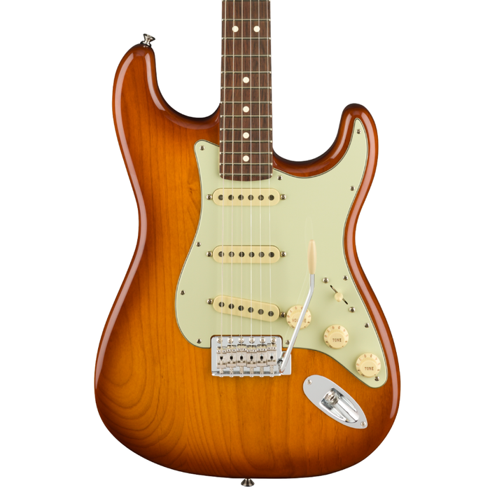Guitarra Eléctrica Fender American Performer Stratocaster con mástil de Rosewood-Honey Burst