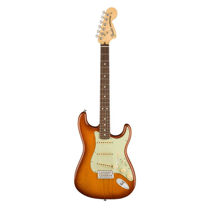Guitarra Eléctrica Fender American Performer Stratocaster con mástil de Rosewood-Honey Burst