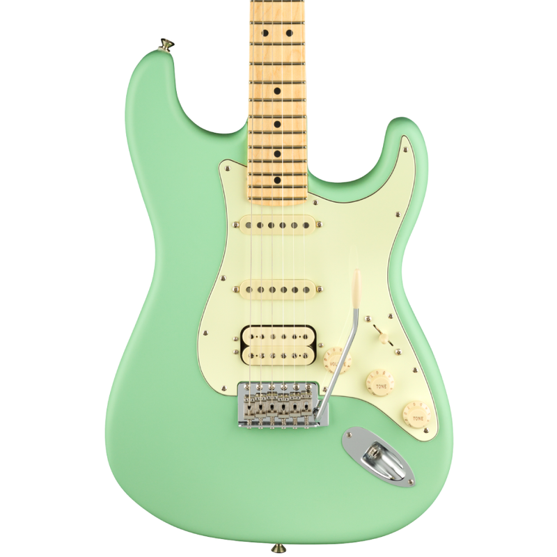 Guitarra Eléctrica Fender American Performer Stratocaster HSS con mástil de Maple - Satin Surf Green