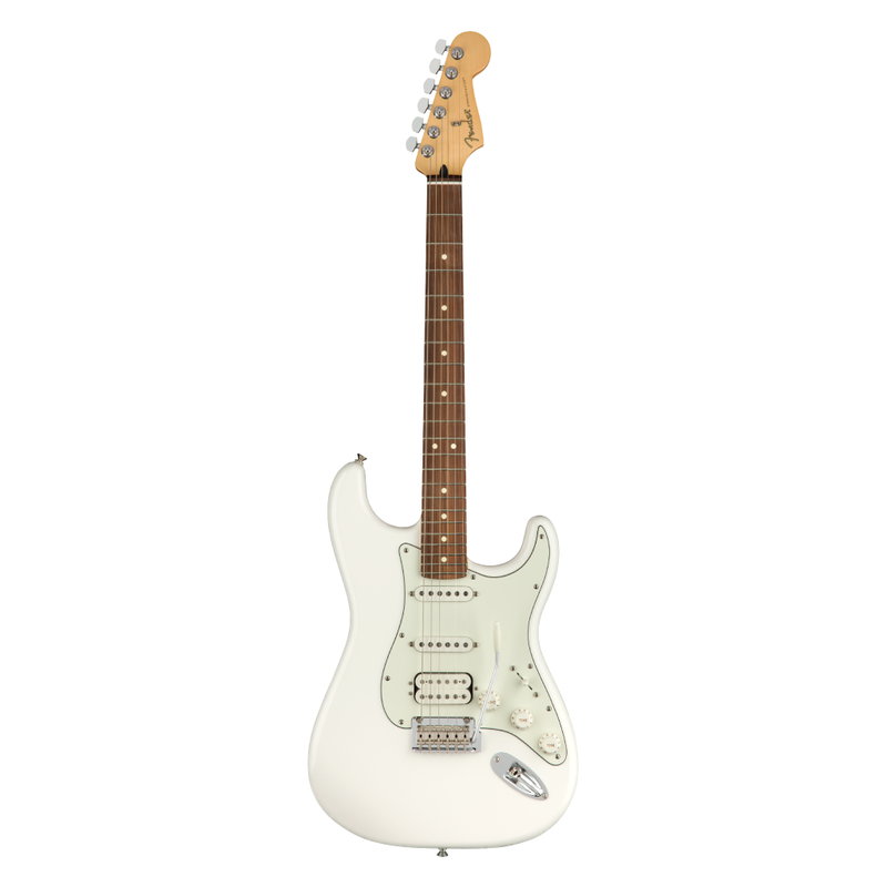 Guitarra Eléctrica Fender Player Stratocaster HSS con mástil de Pau Ferro - Polar White