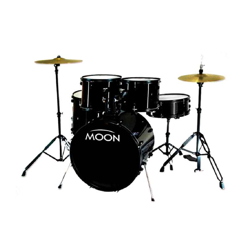 Bateria Acústica Moon JBP1601A-Negro con Aros Negros